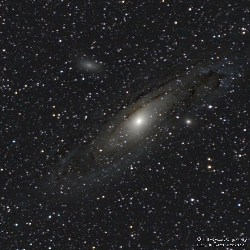 M31 wide angle 150 mm, new processed with Siril