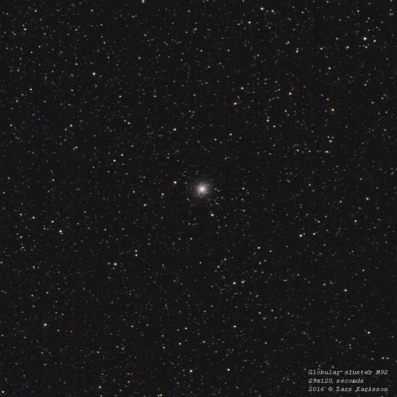 Globular cluster M13, wide angle 03 september 2016