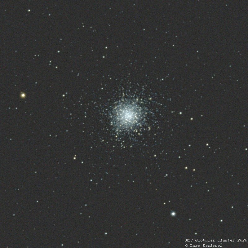 Globular cluster M13, Sweden 2020