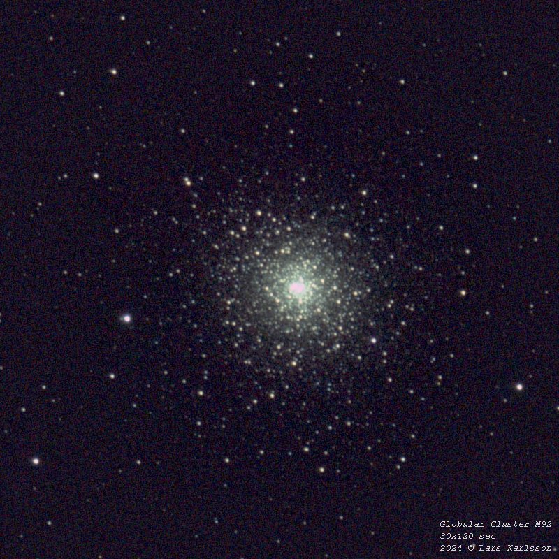 M92 globular cluster, 2024