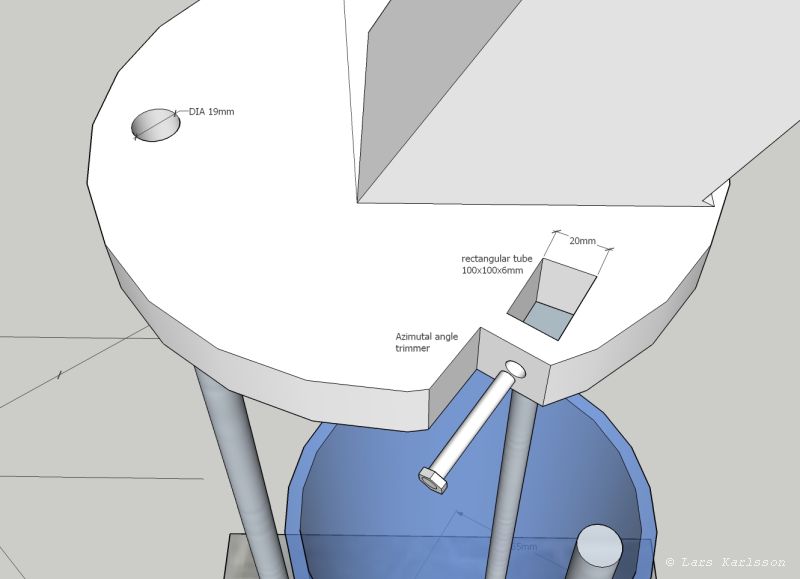 Azimutal angle trimmer