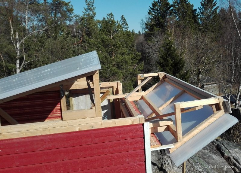 Observatory roof mounting