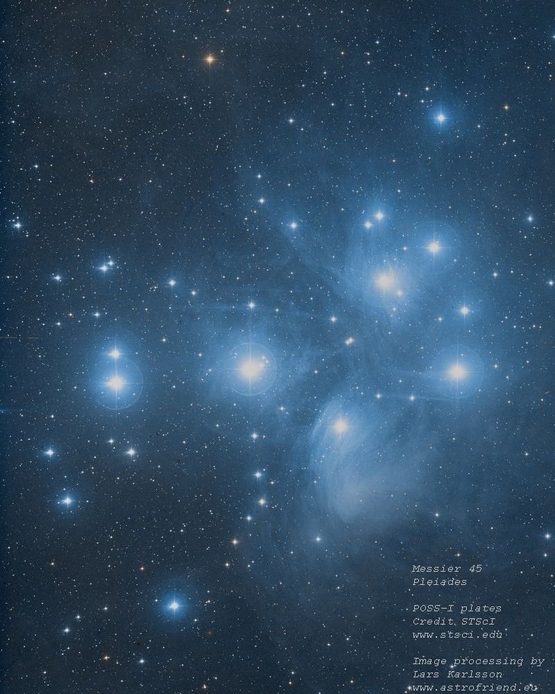 POSS-I: M45, Pleiades