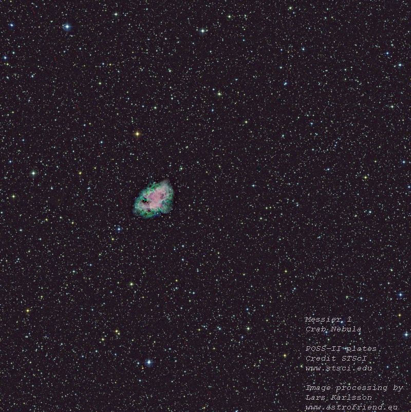 POSS-II: M1 Crab Nebula