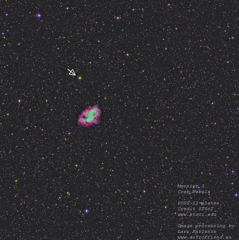 POSS-II: M1 Crab Nebula