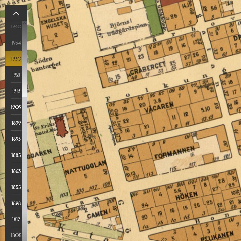 En promenad längs med Götgatan i historiska miljöer, Stockholm