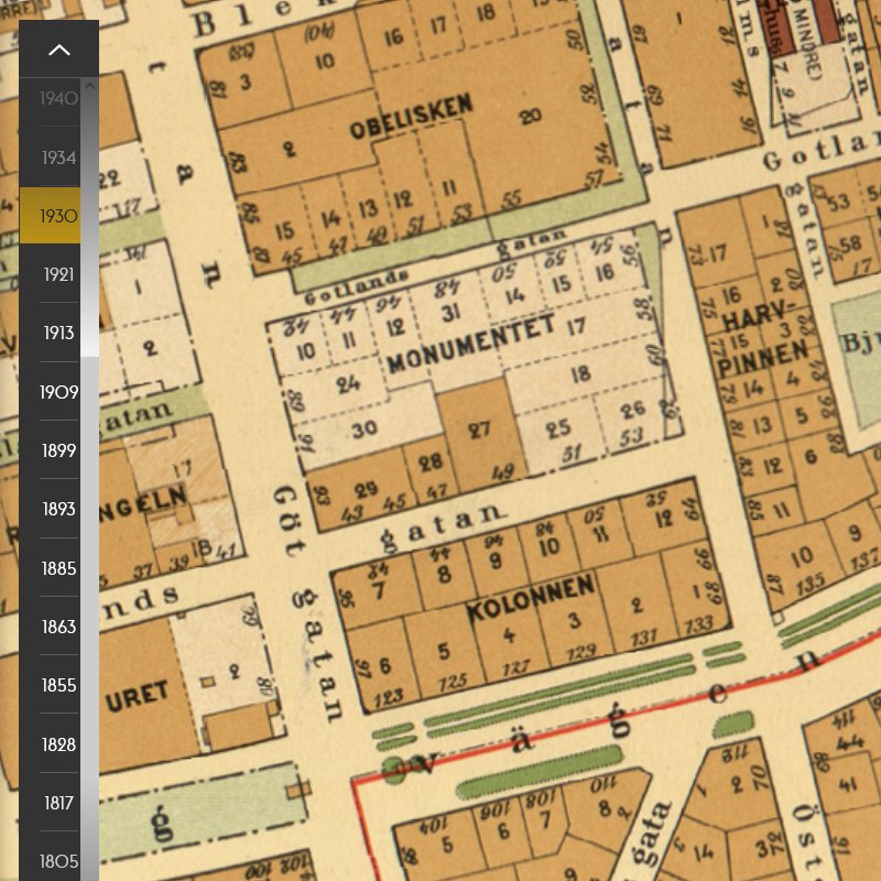 En promenad längs med Götgatan i historiska miljöer, Stockholm