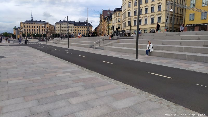 Stockholm Nya Slussen, Fiskvandringsleden, augusti 2024