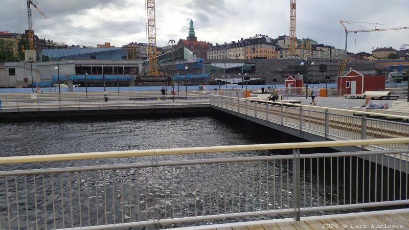 Stockholm Nya Slussen, Fiskvandringsleden, augusti 2024