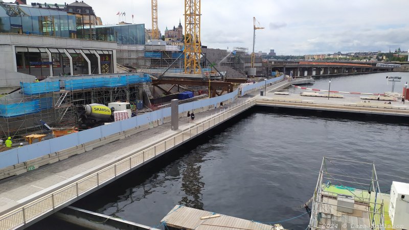 Stockholm Nya Slussen, Fiskvandringsleden, augusti 2024