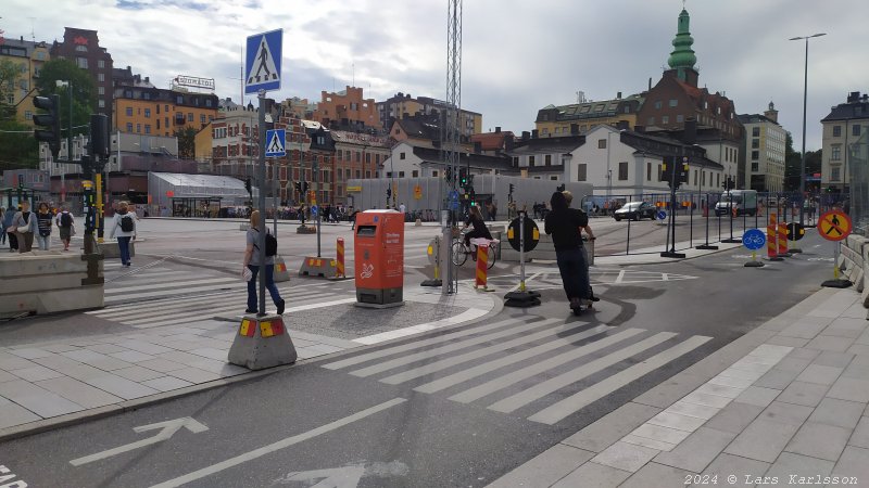 Stockholm Nya Slussen, Fiskvandringsleden, augusti 2024