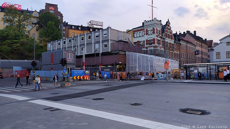 Stockholm Nya Slussen, Slussen och Mosebacke, augusti 2024