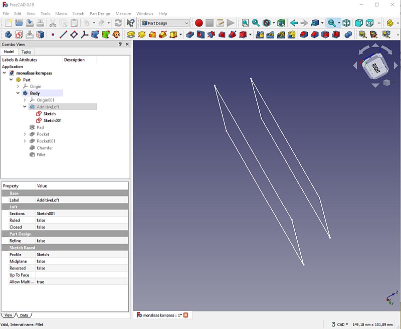 3D CAD: Compass mount