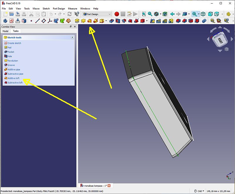 3D CAD: Compass mount