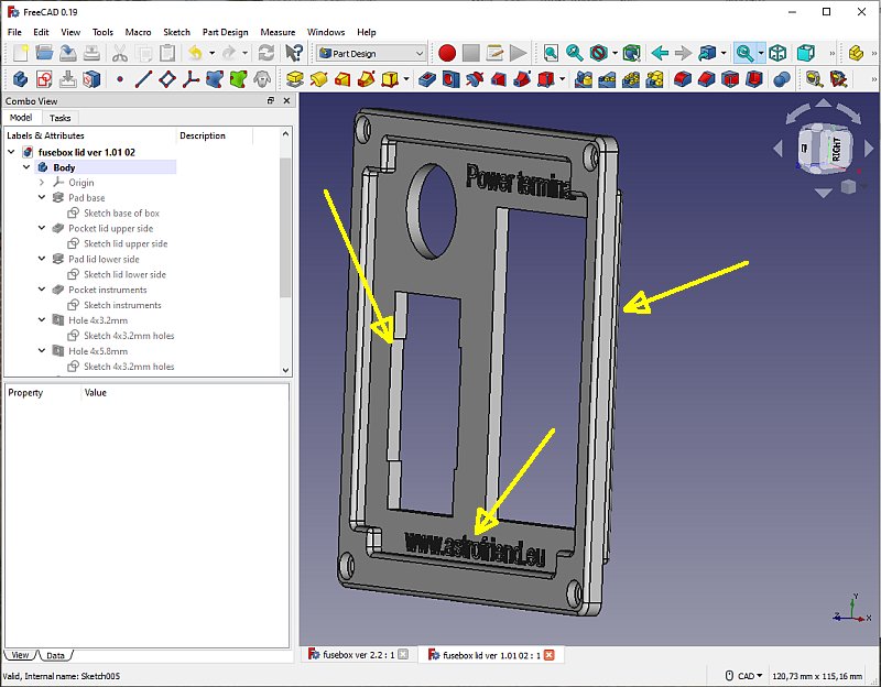 3D CAD: Enclosure to peripherals equipment of the mini pC