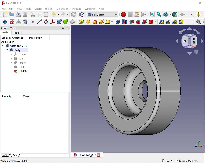 3D CAD: Compass mount