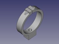 CAD drawing: Tube ring for Pentax 645 300 mm f 1/4 ED lensor holder
