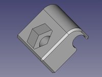CAD drawing: Temperature sensor holder