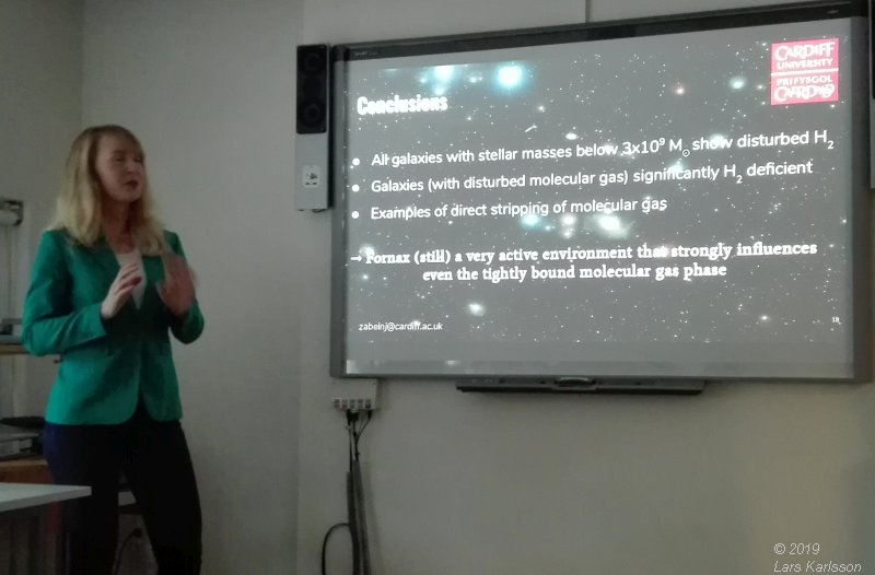 Seminar: How does the galaxy cluster environment affect molecular gas and star formation ? by Nikki Zabel, 2019