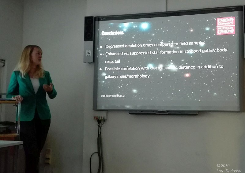 Seminar: How does the galaxy cluster environment affect molecular gas and star formation ? by Nikki Zabel, 2019