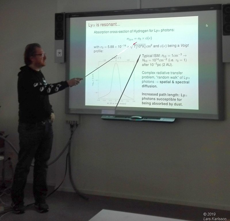 Seminar: Lyman alpha Spectra by Christian Herenz, 2019