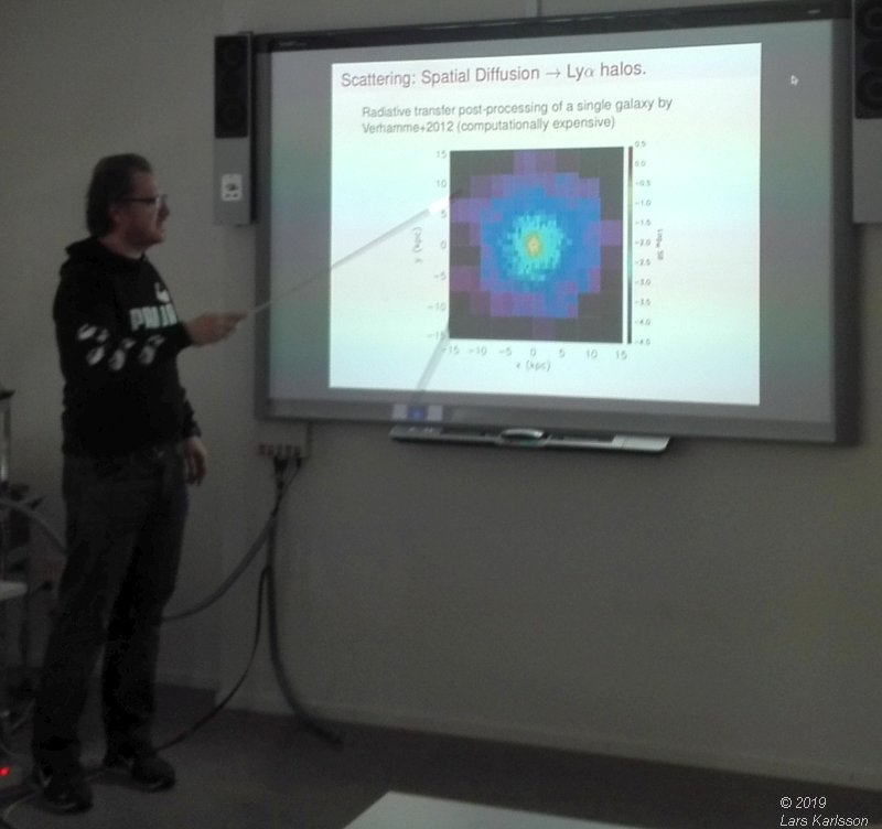 Seminar: Lyman alpha Spectra by Christian Herenz, 2019