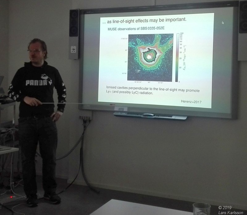 Seminar: Lyman alpha Spectra by Christian Herenz, 2019