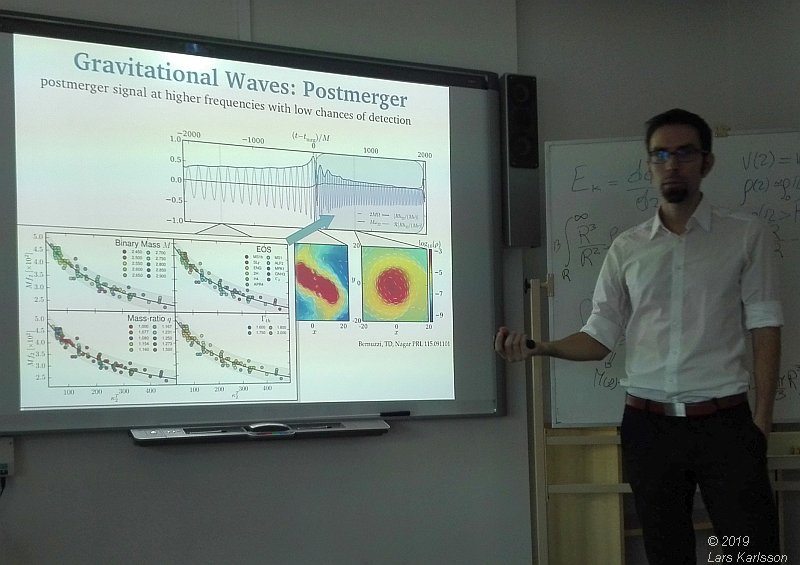 Seminar: The multi-messenger picture of merging neutron stars by Tim Dietrich, 2019