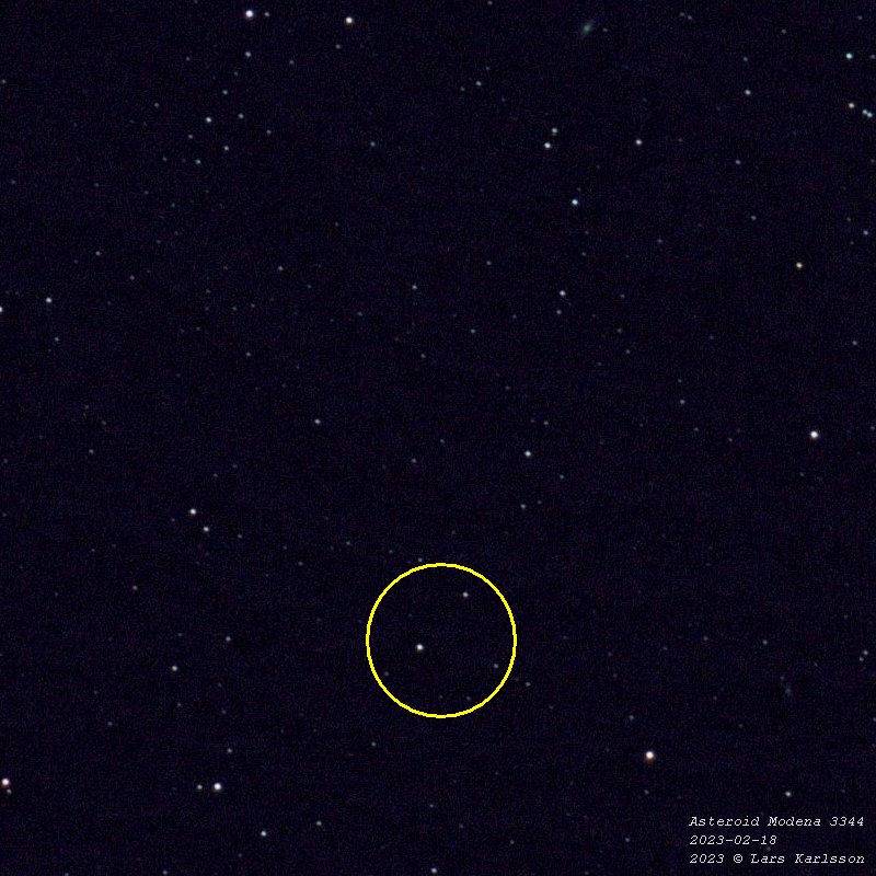 Asteroid Modena 3344, 2023