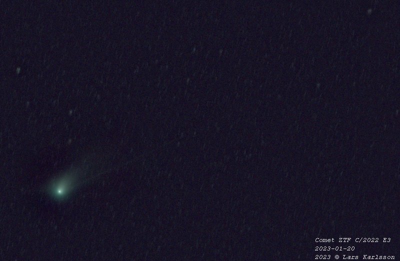 Comet C/2022 E3 ZTF 2023-01-20, photo taken from Sweden