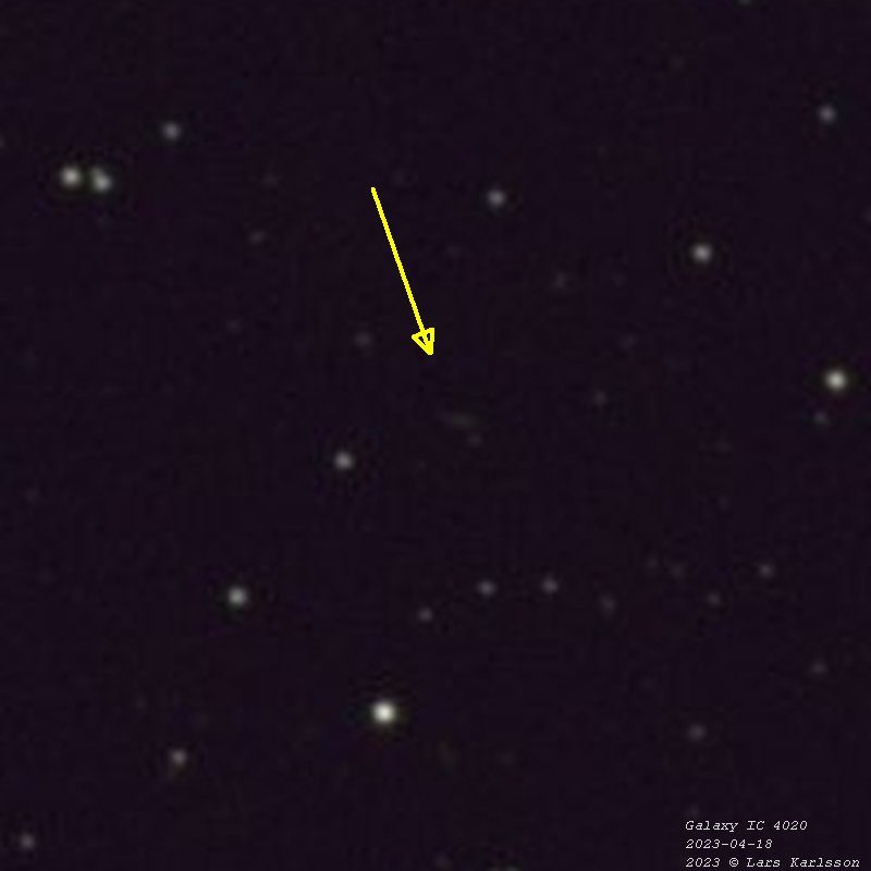 IC 4020 Galaxy, 2023