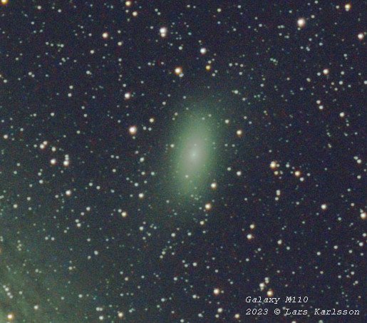 Satellite galaxy M110, Pentax 645 300 mm ED, 2023