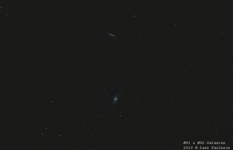 M81 & M82 galaxies, Sweden 2019