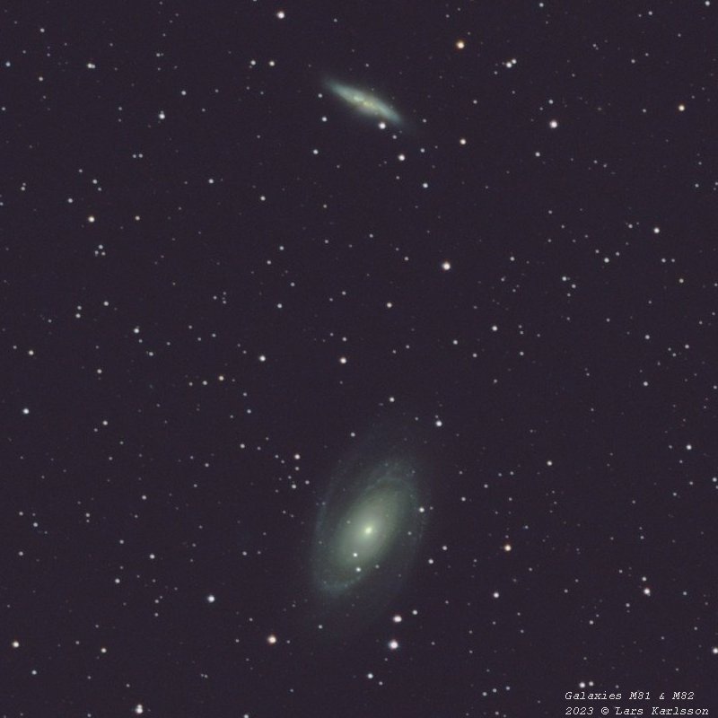 M81 & M82 galaxy, 2023 Sweden