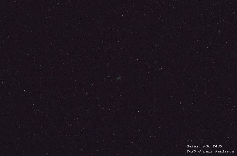 Galaxy NGC 2403, Pentax 645 300 mm ED, 2023