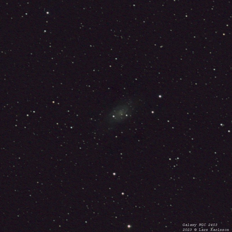 Galaxy NGC 2403, Pentax 645 300 mm ED, 2023