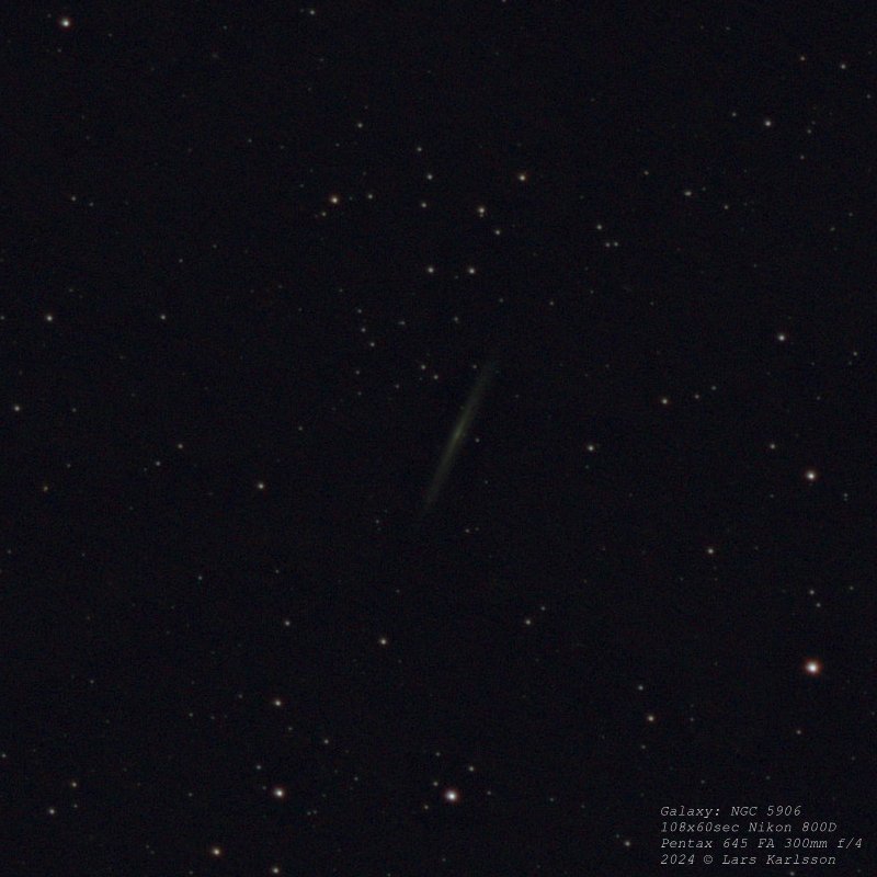 NGC 5906 galaxy, Sweden 2024