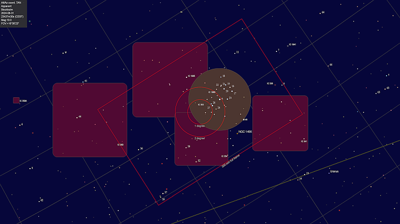 IC341, IC353, IC354, IC360, M35 mosaic test, 2024