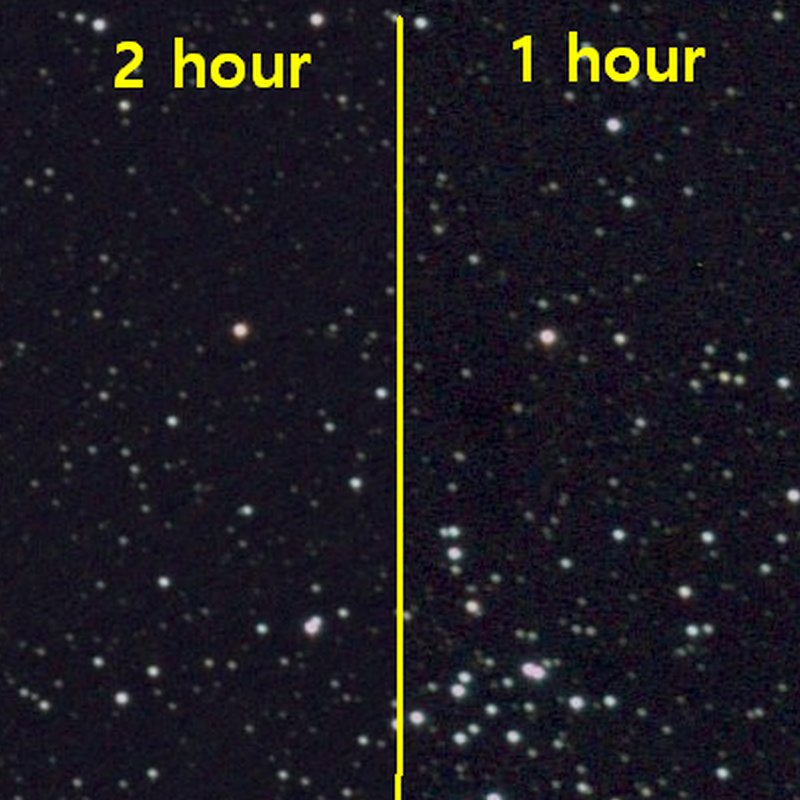 M34 1 hour and 2 hour side by side
