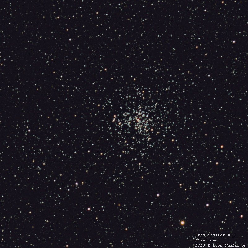 Open cluster M37, Pentax 645 300 mm ED f/4, 2023