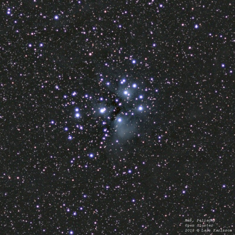 M45 open cluster December 5, 2018