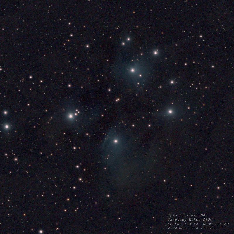 M45 open cluster December 5, 2024