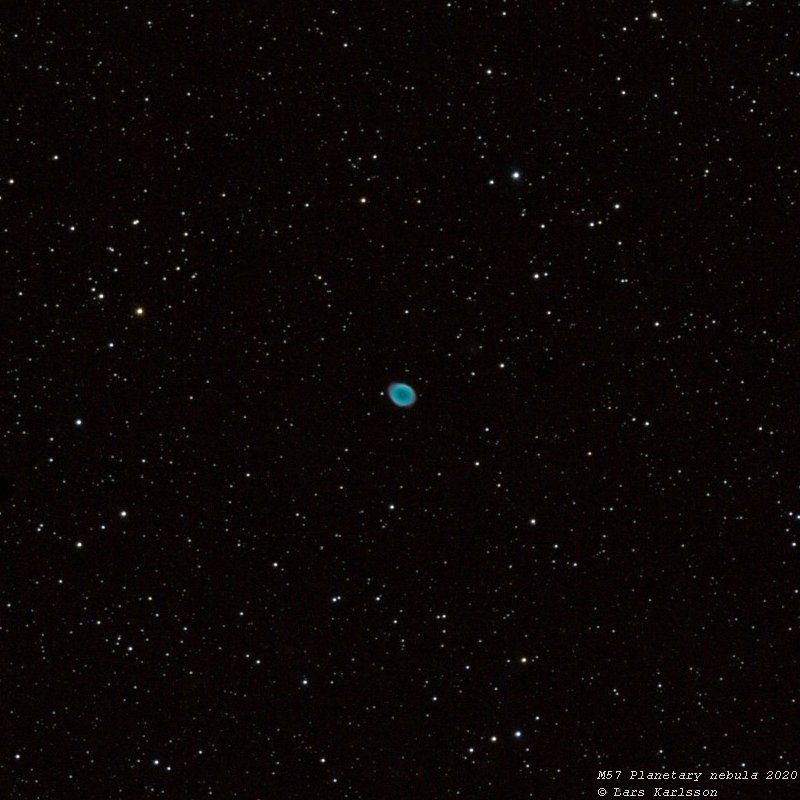 M57, planetary nebula, Mars 14, 2020