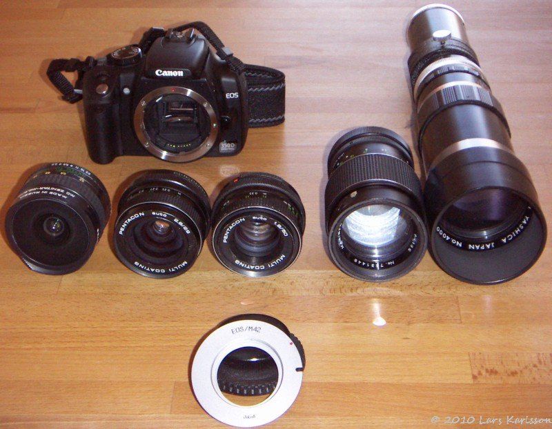 Pentax M42 thread lenses