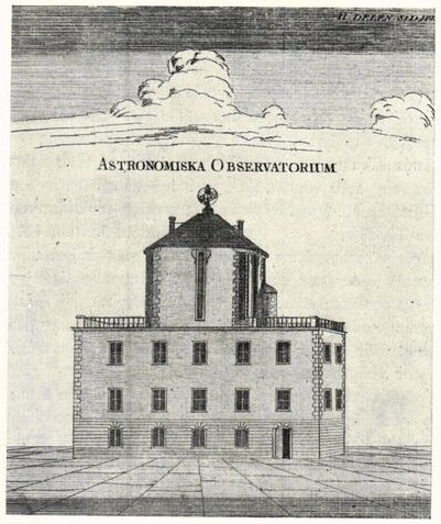 The observatory in Uppsala at 18th. After Busser, an outcast to description about Upsala, 1769 - 73.