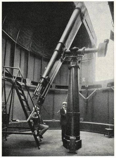 The big Double refractor at Uppsala's observatory. (This is the refractor that is told about in Selma Lagerlöfs' 'Nils Holgerssons resa'
