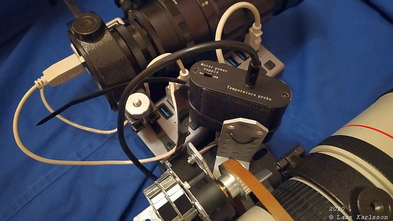EQ6 mount and Canon 300 mm f/4 L lens setup