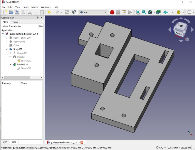 HEQ5 and Raspberry: Redesign of mount head details