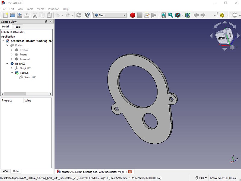 HEQ5 and Raspberry: Brackets: temperature sensor, spirit level and stepper motor