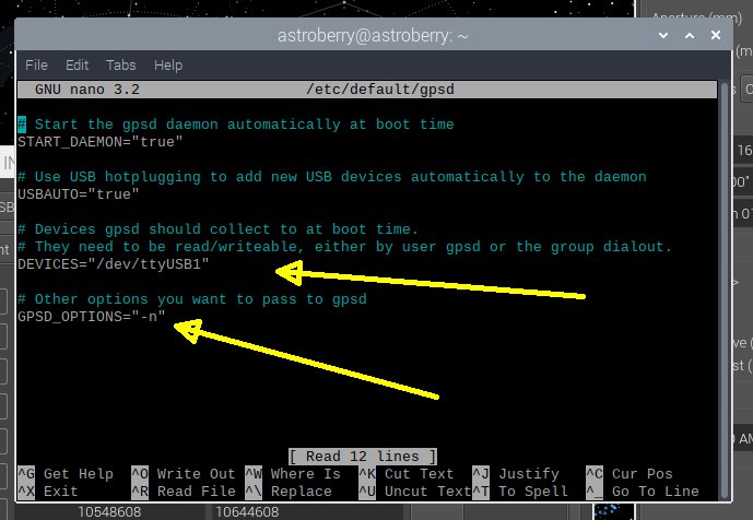 Raspberry Pi5, KStars 64-bit, setup GSPD